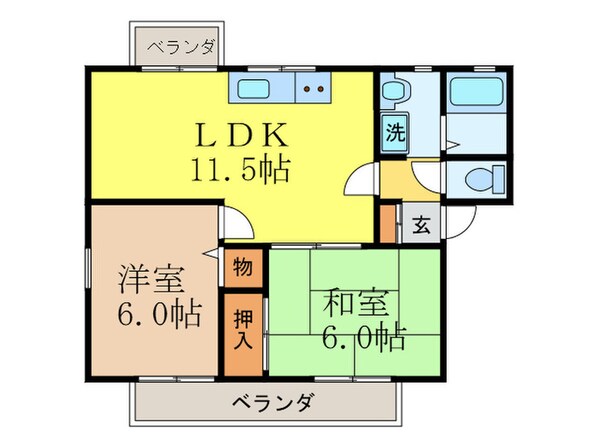 ハイムソレ－ユの物件間取画像